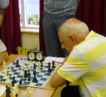 John Clark in play in a tense final round game