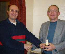 Andrew farthing presents the Terret Trophy